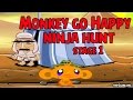 Monkey Go Happy Ninja Hunt walkthrough video Spiel